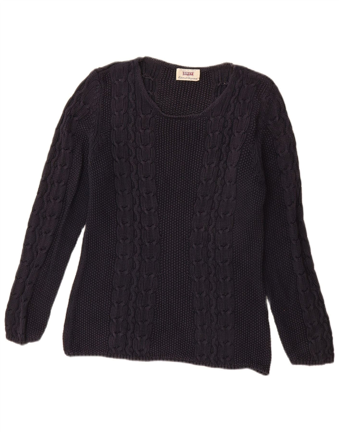 Damski sweter z dekoltem w łódkę SISLEY UK 14 Średni granatowy