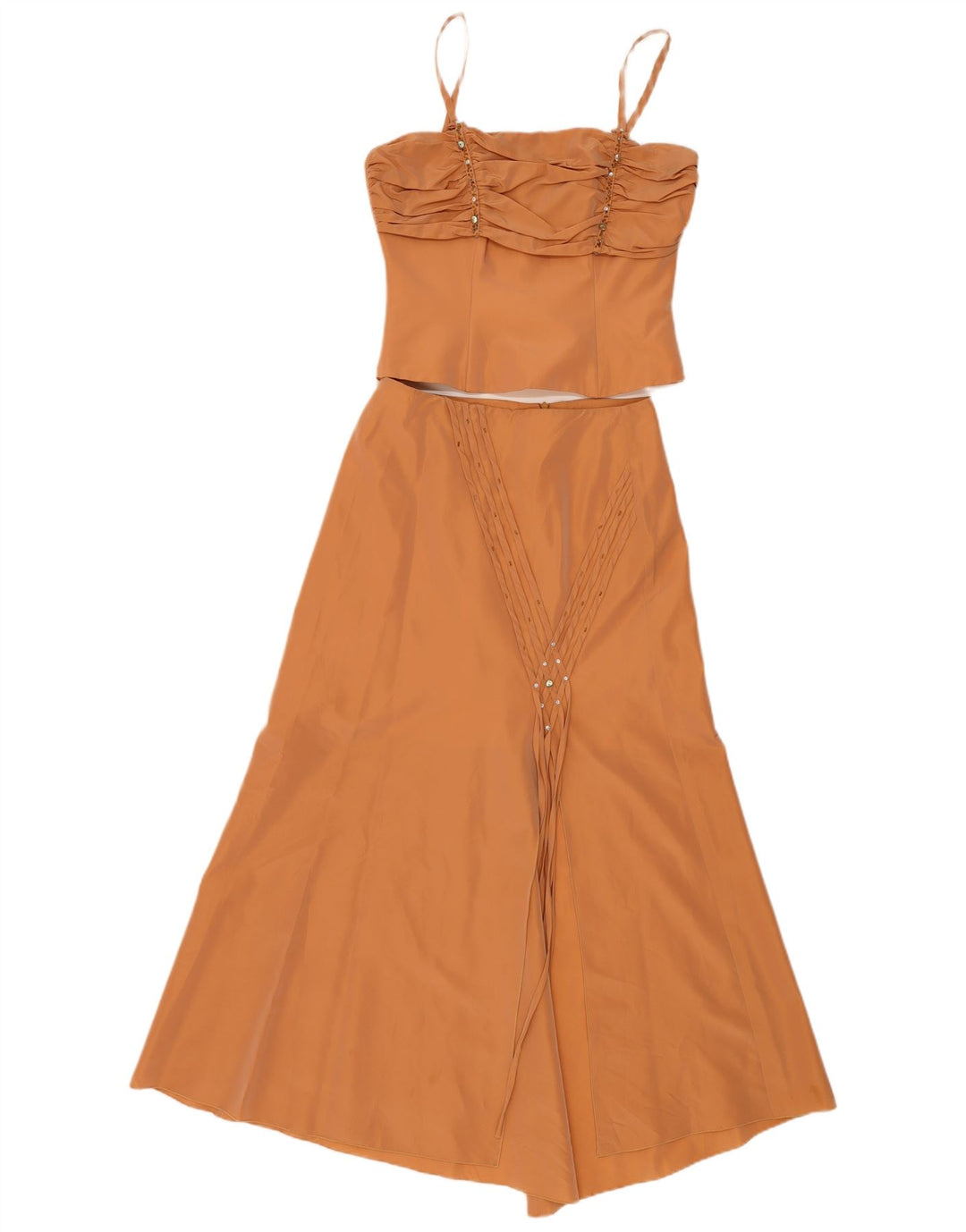 Dwuczęściowy zestaw spódnic damskich w stylu vintage IT 44 Medium W28 Beżowy octan