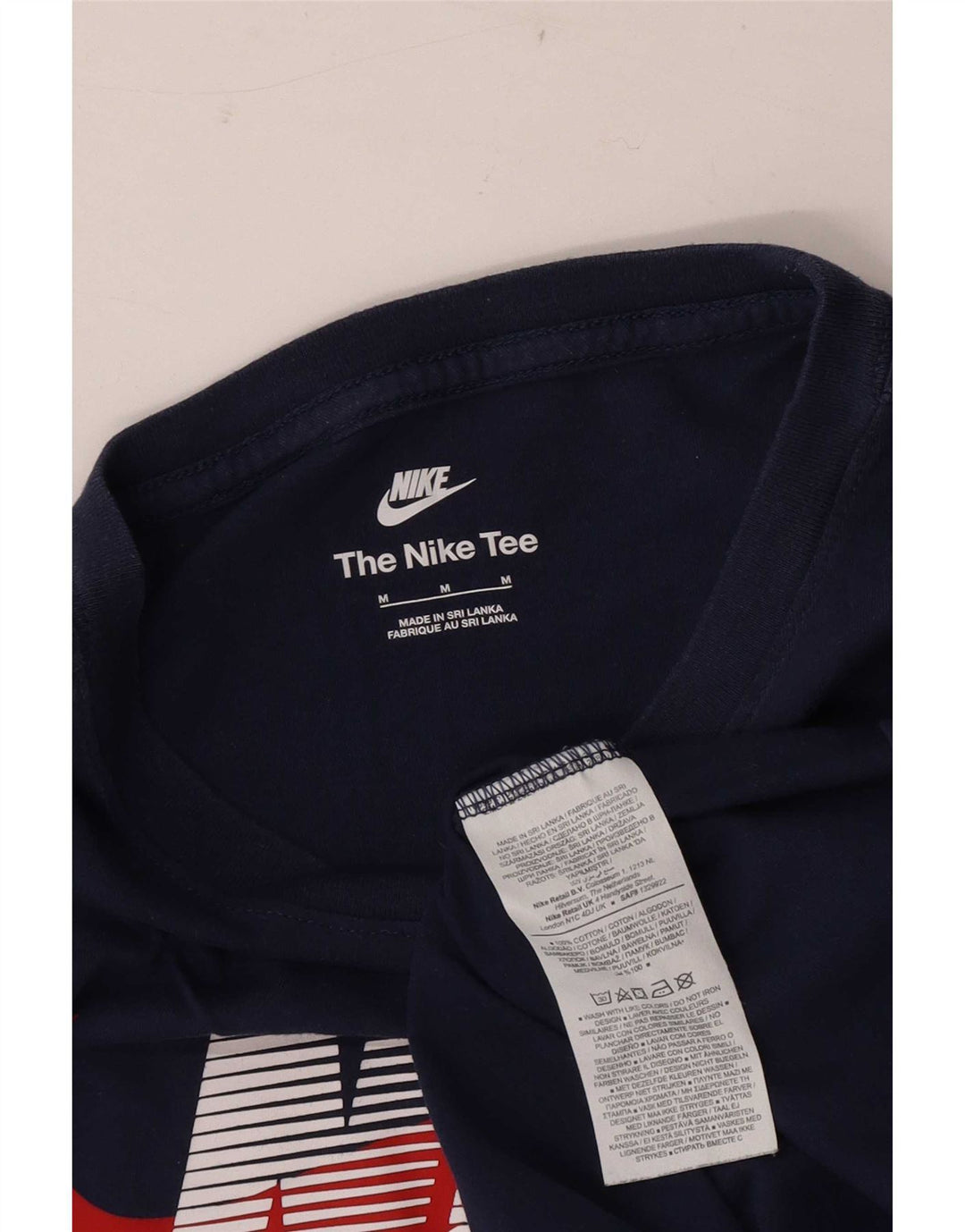 Męski T-shirt z grafiką Nike, średni, granatowy, bawełniany