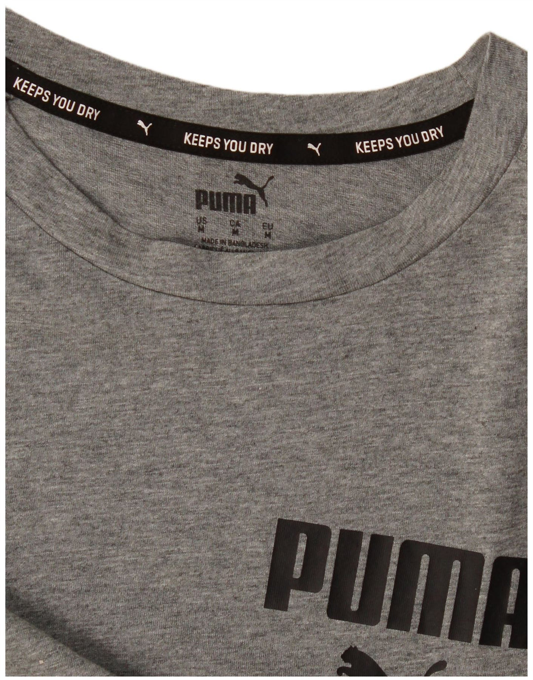 Męski T-shirt z grafiką Puma, średni szary, nakrapiany
