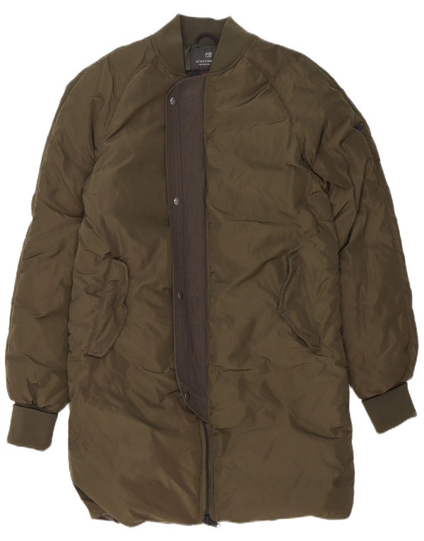 Damski płaszcz ocieplany Scotch & Soda UK 38, średni zielony