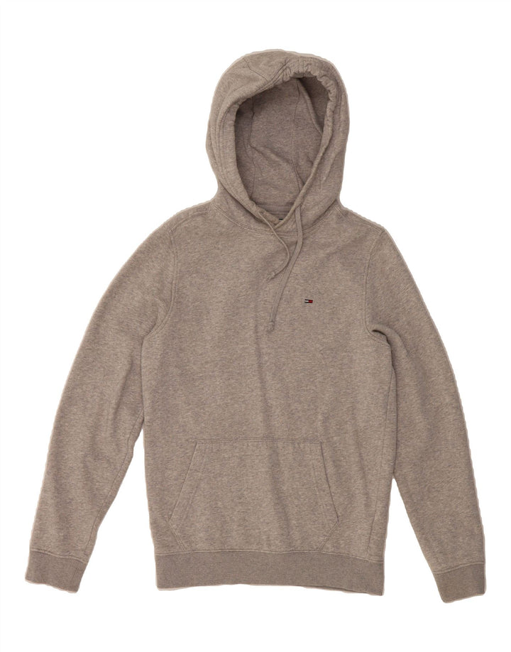 TOMMY HILFIGER Mens Hoodie Jumper Small Grey Cotton Vintage Tommy Hilfiger and Second-Hand Tommy Hilfiger from Messina Hembry 