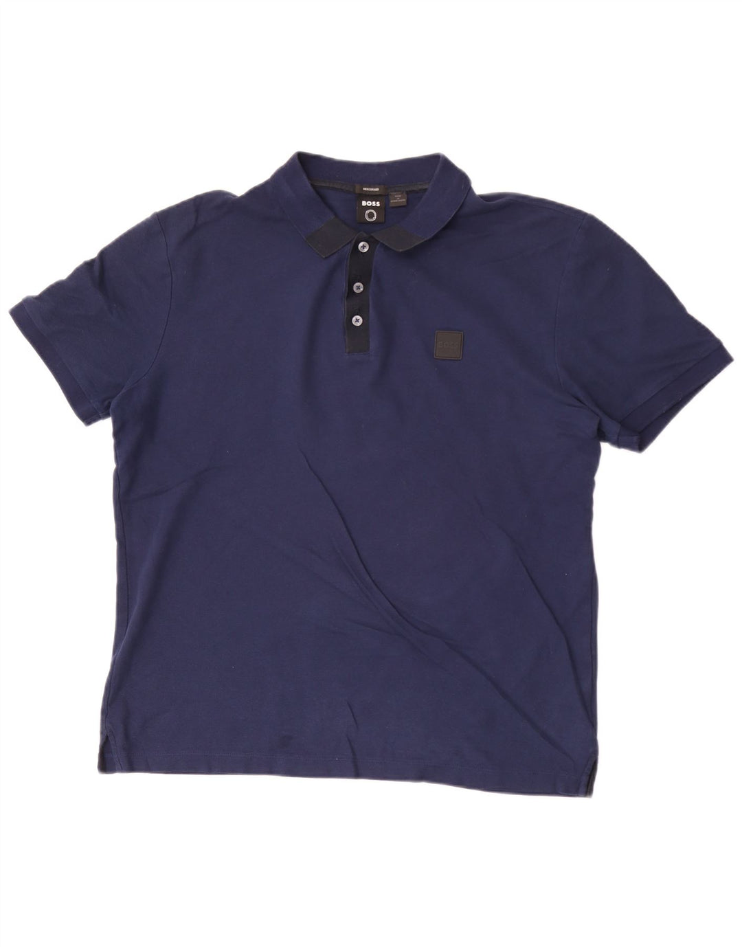 Męska koszulka polo Hugo Boss, duża, granatowa, bawełniana