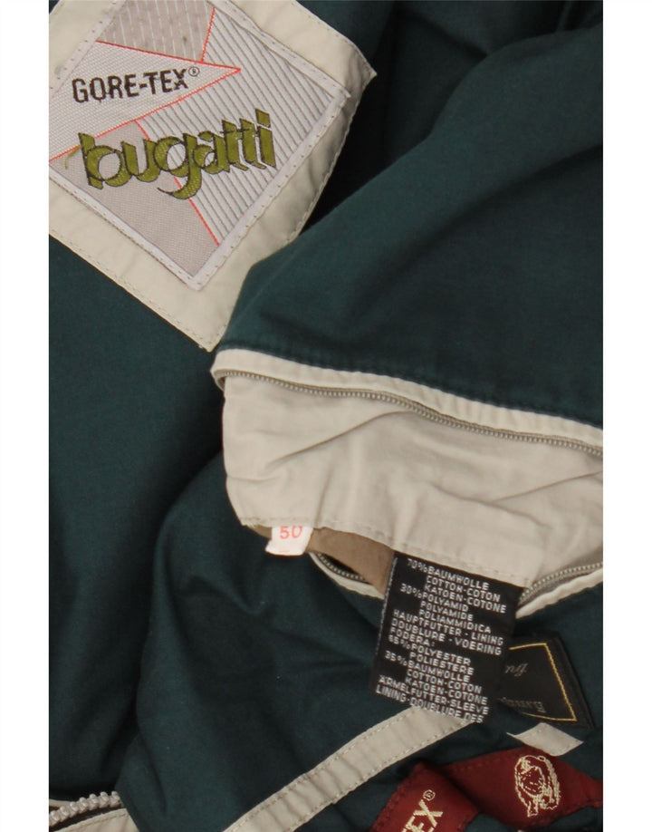 Męski płaszcz wiatrówkowy BUGATTI Gore-Tex IT 50, duży, szary, bawełniany