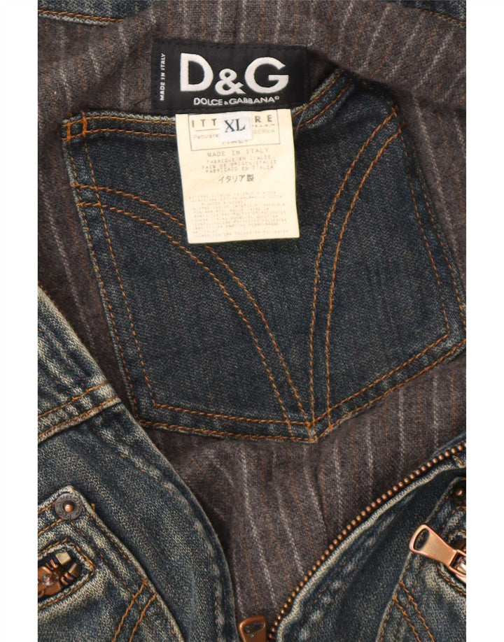 Męska kurtka dżinsowa Dolce & Gabbana UK 42 XL, niebieska, bawełniana