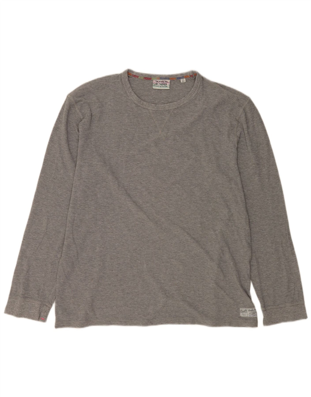 Koszulka męska SCOTCH & SODA z długim rękawem, 2XL, szara, bawełniana