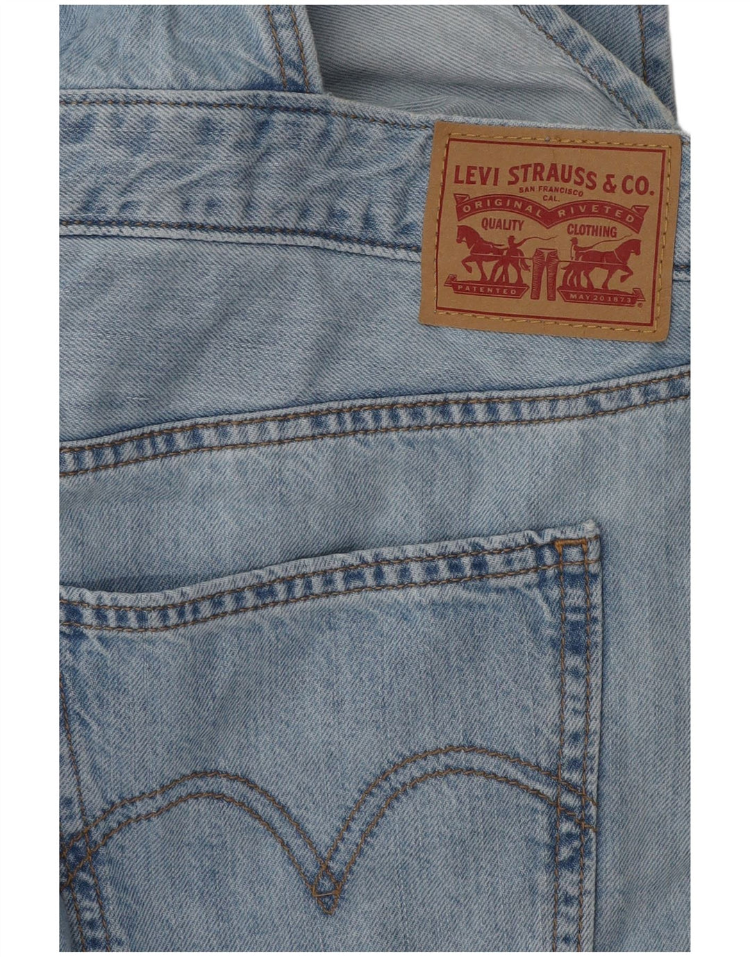 Damskie jeansy ogrodniczki Levi's W38 L29 Niebieskie