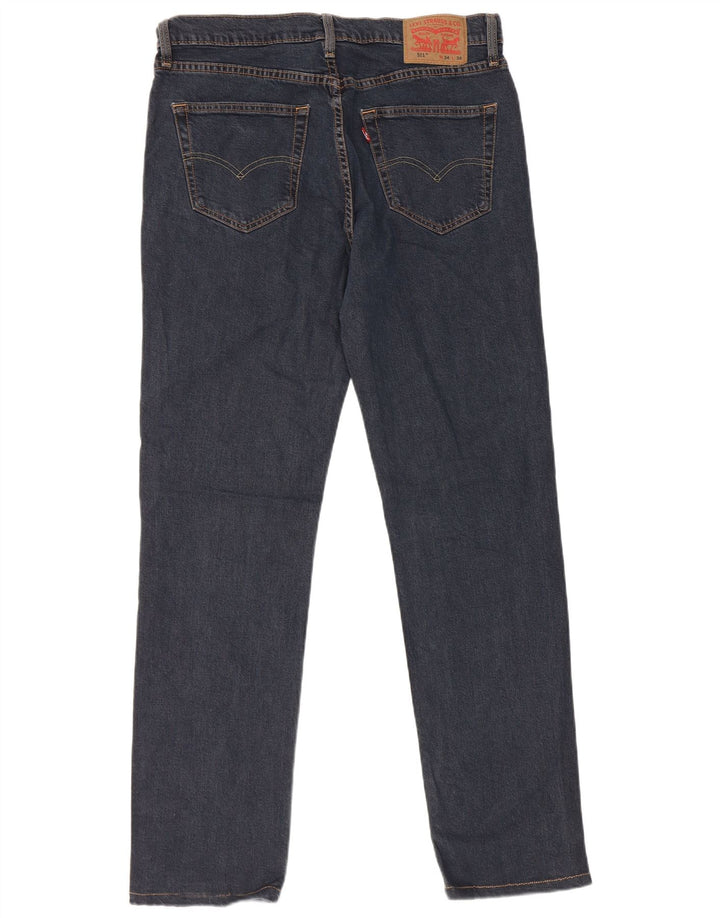 Męskie jeansy Levi's 511 Slim W34 L34 Granatowa bawełna