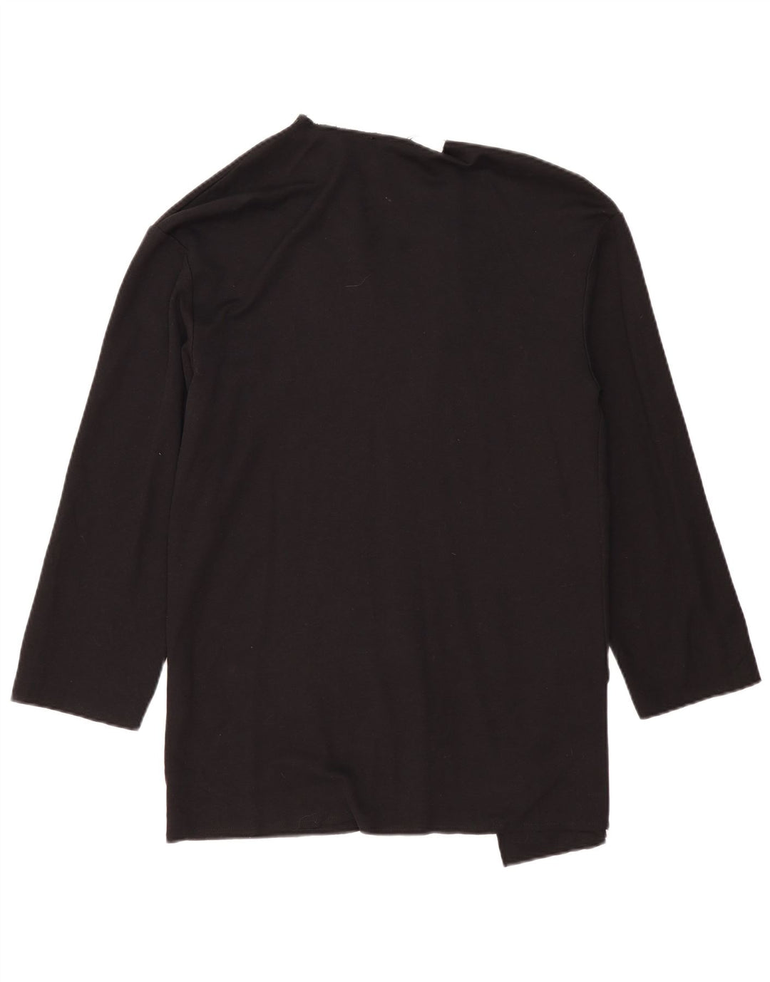 Damski kardigan o długim kroju, oversize, UK 10, mały, czarny, bawełniany