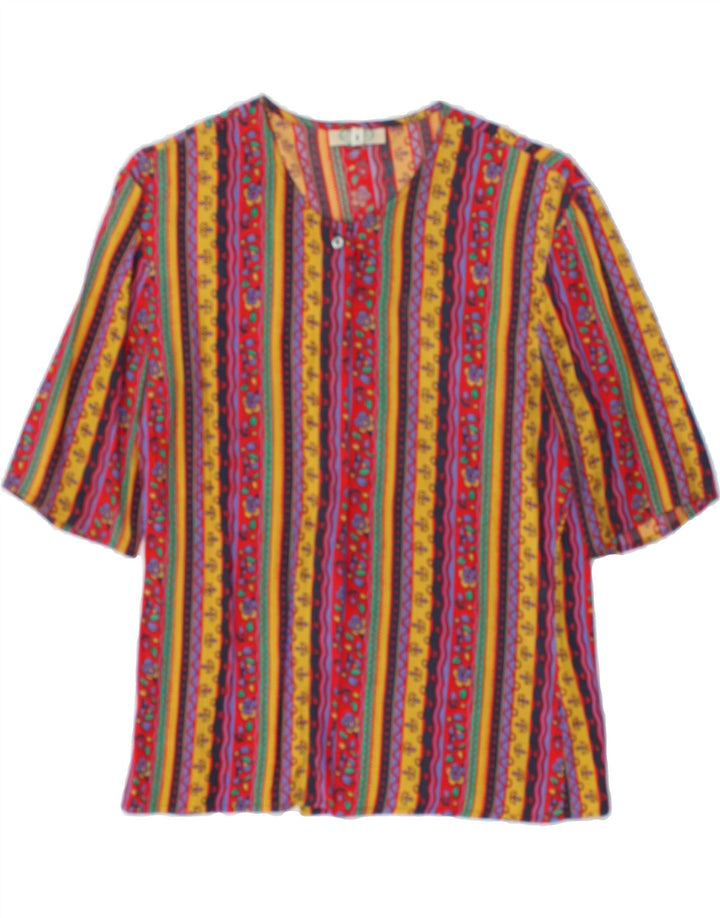 BLARNEY WOOLEN MILLS Womens Shirt Blouse US 8 Medium Multicoloured Striped Vintage Blarney Woolen Mills and Second-Hand Blarney Woolen Mills from Messina Hembry 