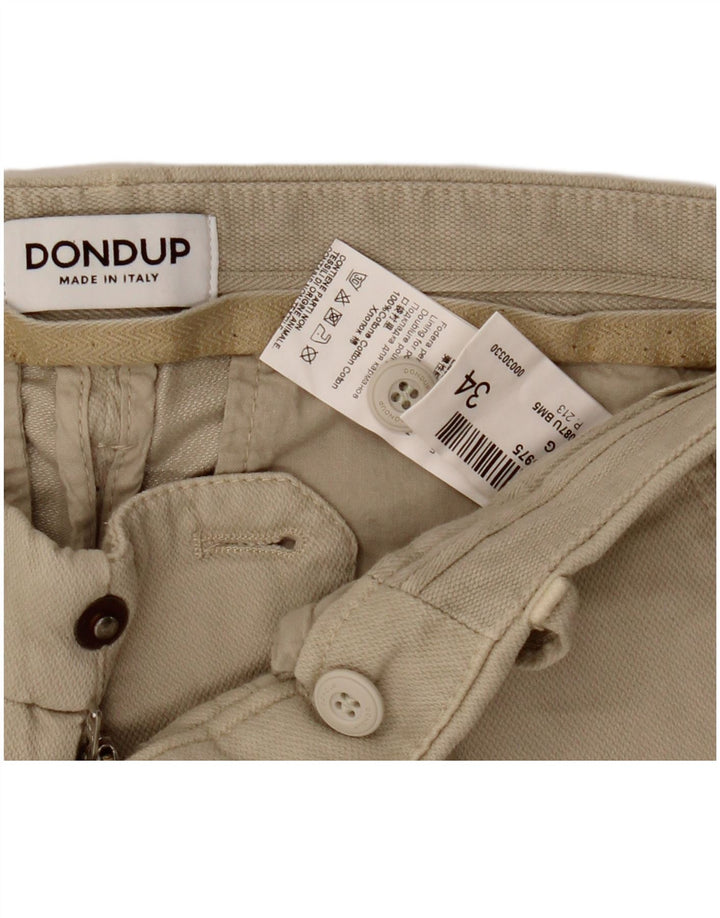 Męskie spodnie typu slim chino Dondup W34 L33 beżowy modal
