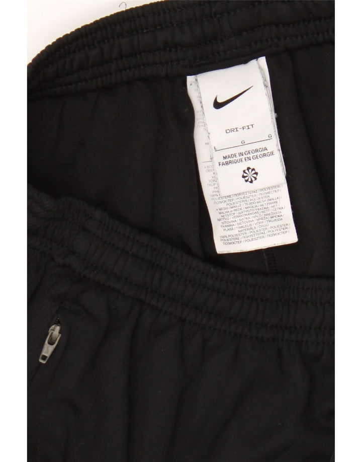 Męskie spodnie dresowe Nike Dri Fit, duże, czarne, poliestrowe