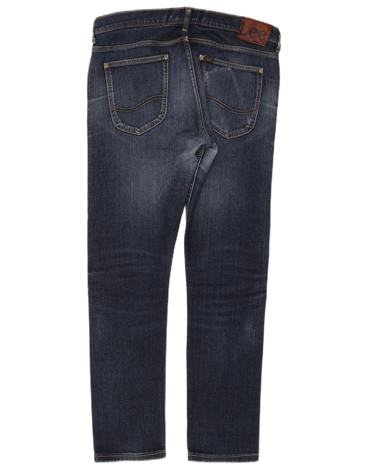 Lee Męskie Luke Slim Jeans W34 L30 Granatowa bawełna