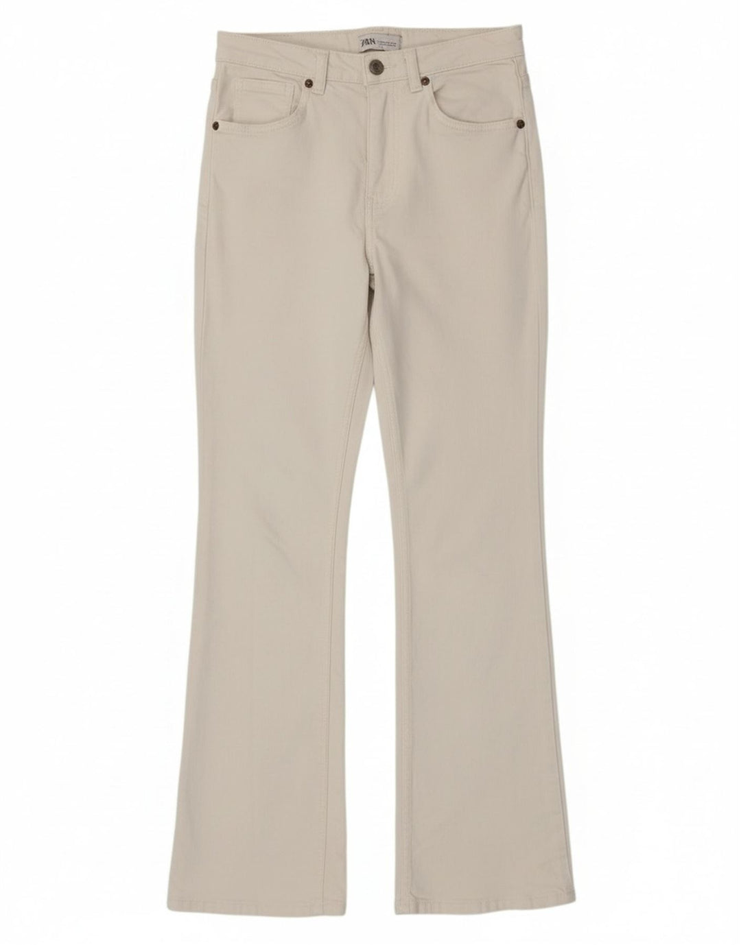 Damskie jeansy rozkloszowane Zara EU 36 XS W26 L32 Białe