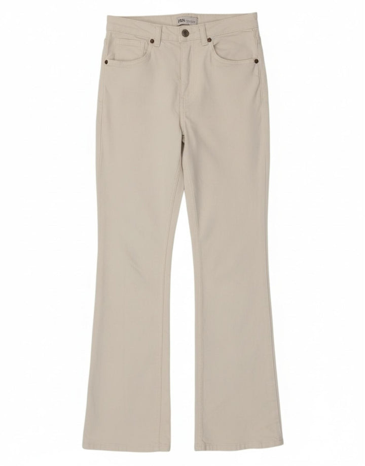 Damskie jeansy rozkloszowane Zara EU 36 XS W26 L32 Białe