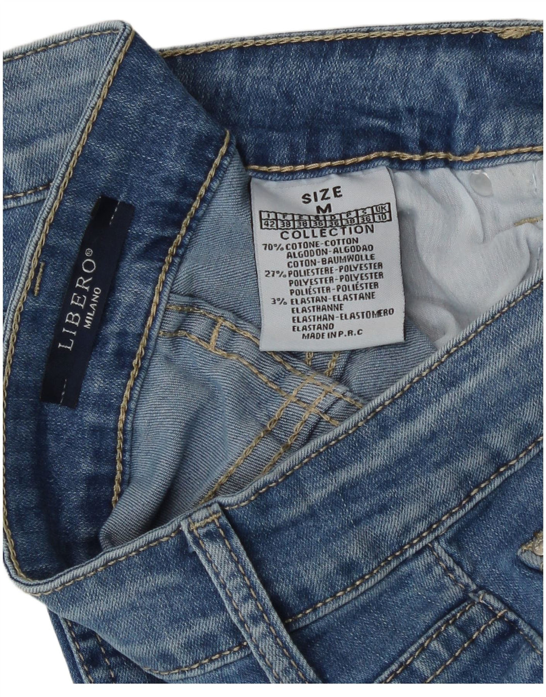 Damskie jeansy Libero Slim Flared Medium W27 L31 Niebieskie bawełniane
