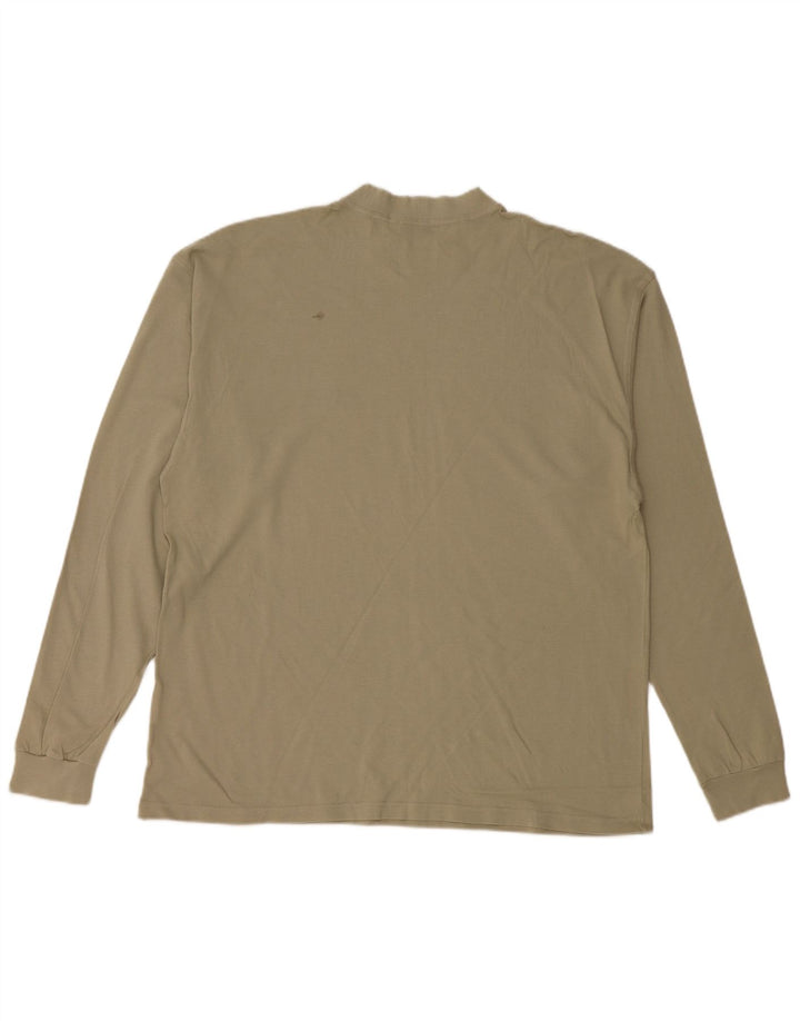 SERGIO TACCHINI Top męski z długim rękawem, duży, bawełniany khaki