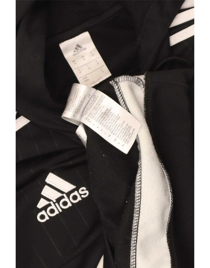 Męska bluza z kapturem Adidas z grafiką, średnia czarna, poliester z blokami kolorów