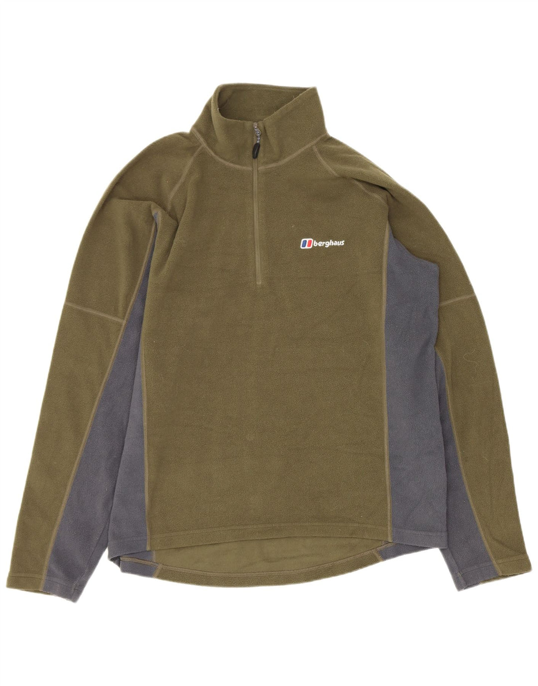 Męski sweter polarowy Berghaus z zamkiem błyskawicznym, poliester w kolorze khaki