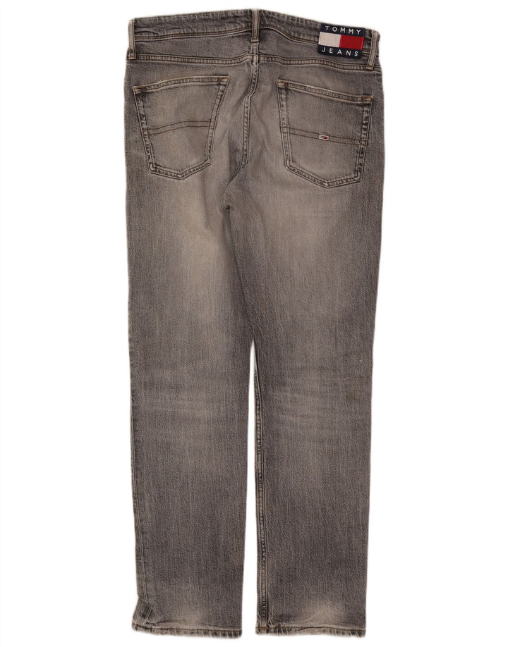 Męskie jeansy slim fit Tommy Hilfiger W32 L30 Szara bawełna