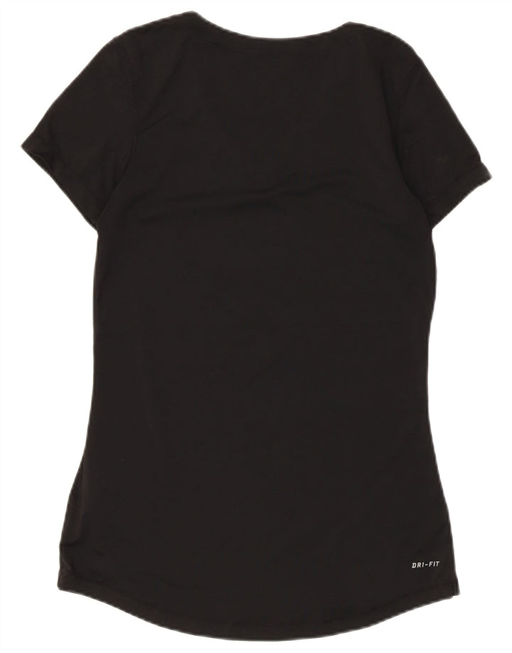 Damska koszulka Nike Dri Fit Top UK 12, średni czarny poliester