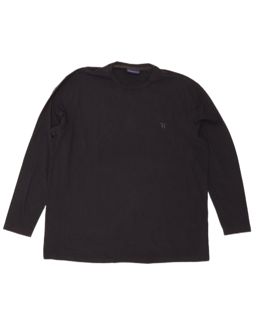 Top męski TRUSSARDI JEANS z długim rękawem, 2XL, czarny, bawełniany