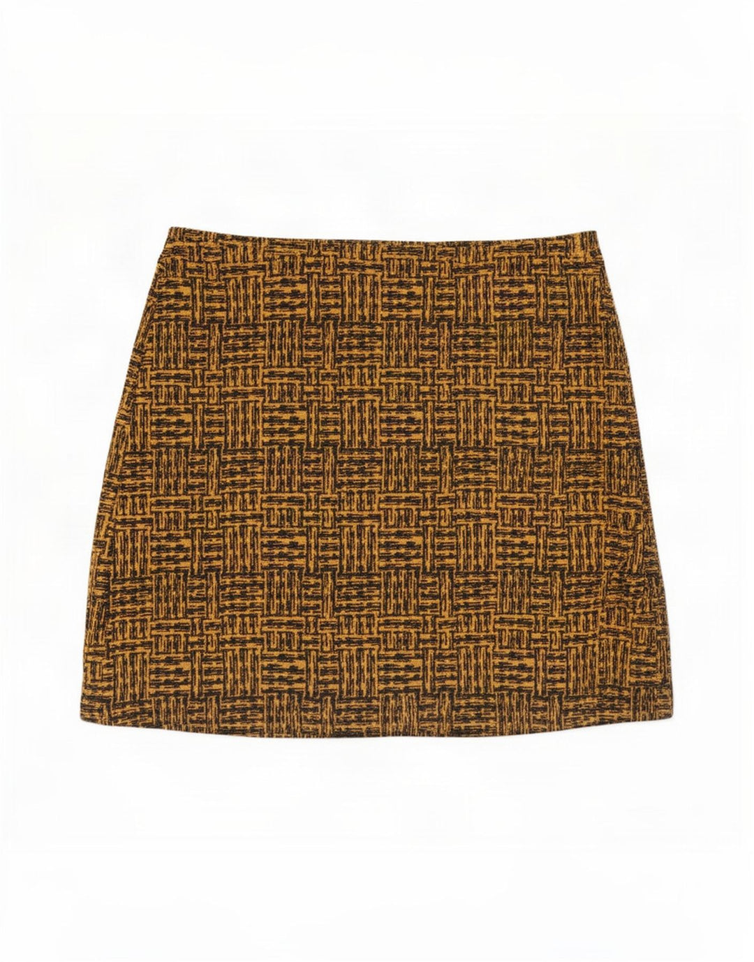 Marks & Spencer Damska spódnica mini UK 14 duża W36 brązowy geometryczny poliester