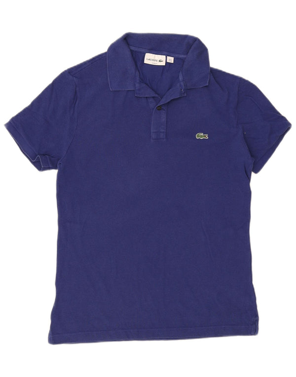 Męska koszulka polo Lacoste Slim Fit, rozmiar 4, średnia niebieska, bawełniana