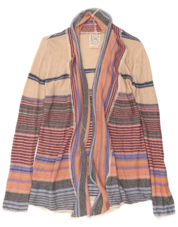 Sweter damski Billabong z otwartym kardiganem UK 10 w małe, wielokolorowe paski