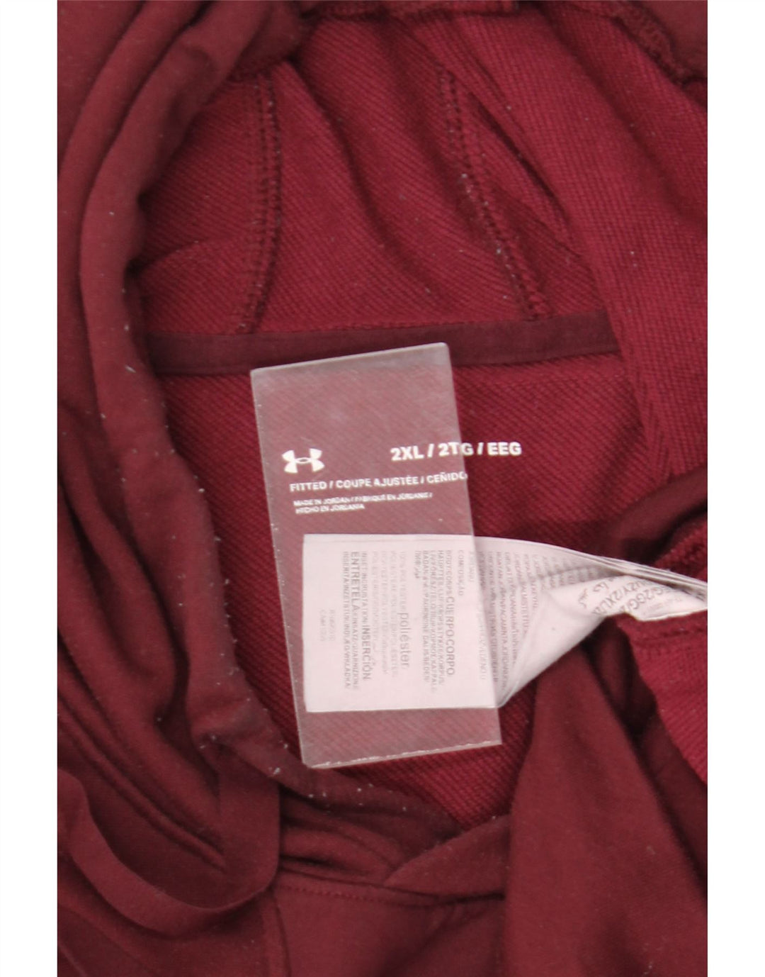 Męski sweter z kapturem Under Armour 2XL, bordowy poliester