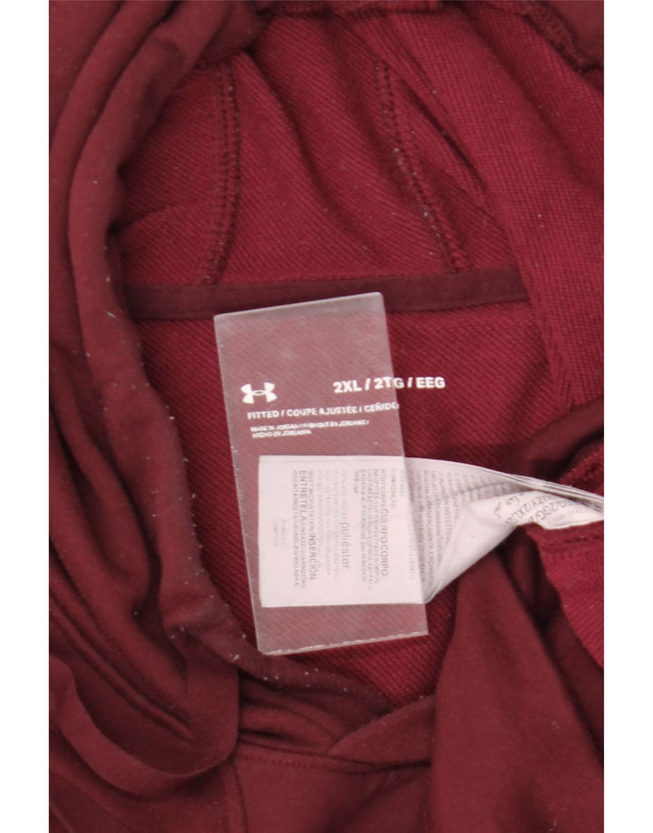 Męski sweter z kapturem Under Armour 2XL, bordowy poliester
