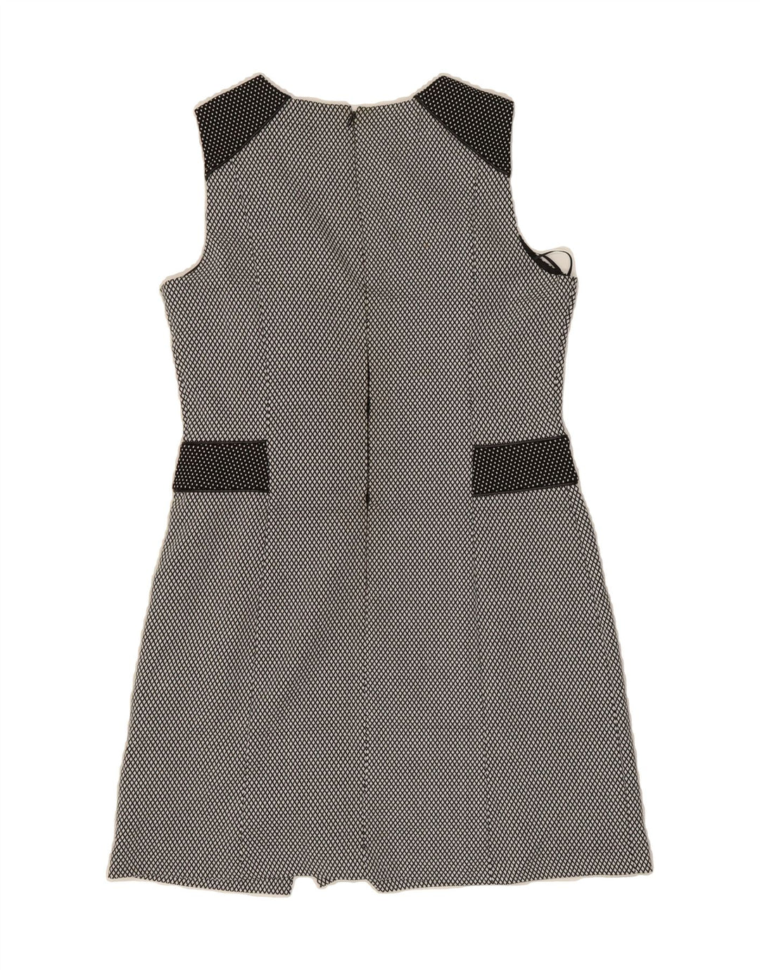 OASIS Womens Sleeveless A-Line Dress UK 14 Medium Black Argyle/Diamond Vintage Oasis and Second-Hand Oasis from Messina Hembry 