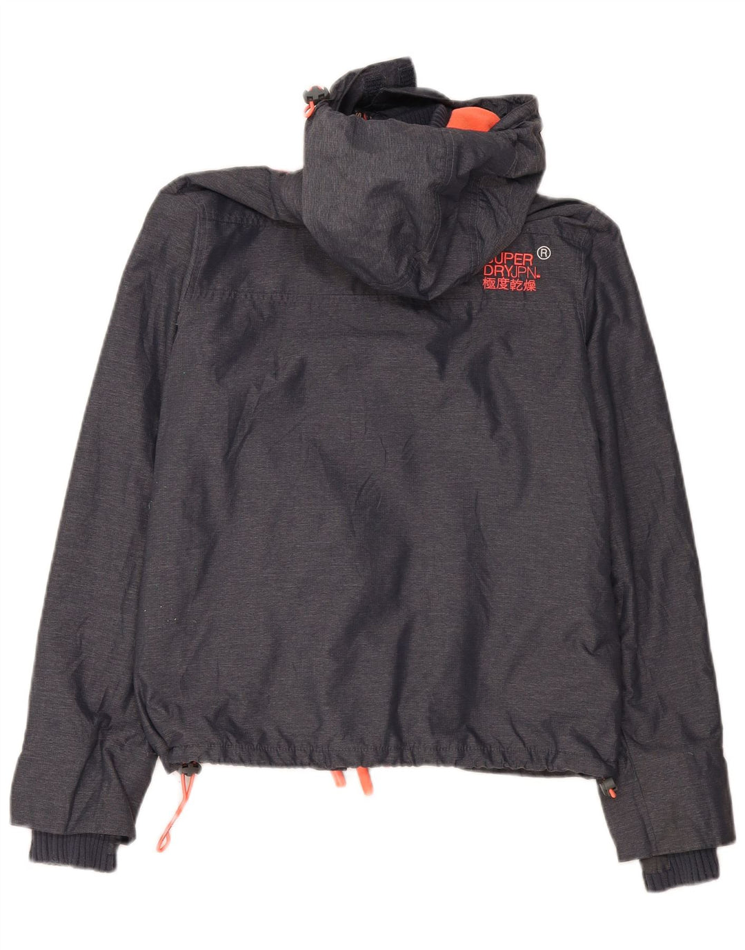 Damska wiatrówka z kapturem Superdry UK 16, duża, szara