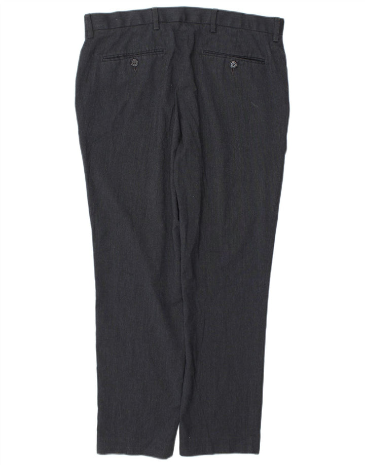 Męskie spodnie chino Marks & Spencer Slim Fit W34 L29 Granatowy poliester