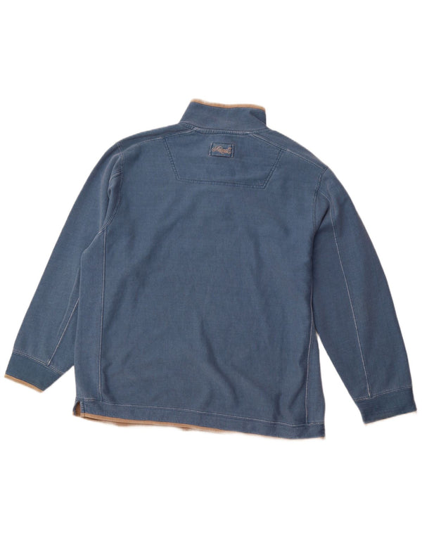 Męska bluza zapinana na guziki ANIMAL XL, niebieska bawełna