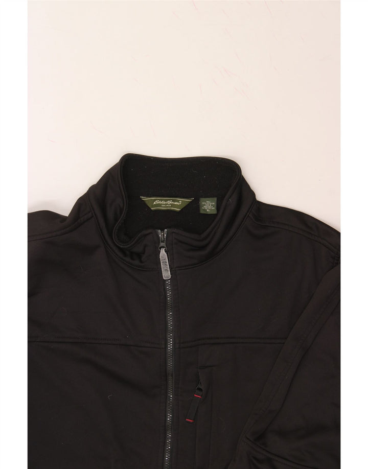 EDDIE BAUER Mens Tracksuit Top Jacket XL Black Polyester Vintage Eddie Bauer and Second-Hand Eddie Bauer from Messina Hembry 