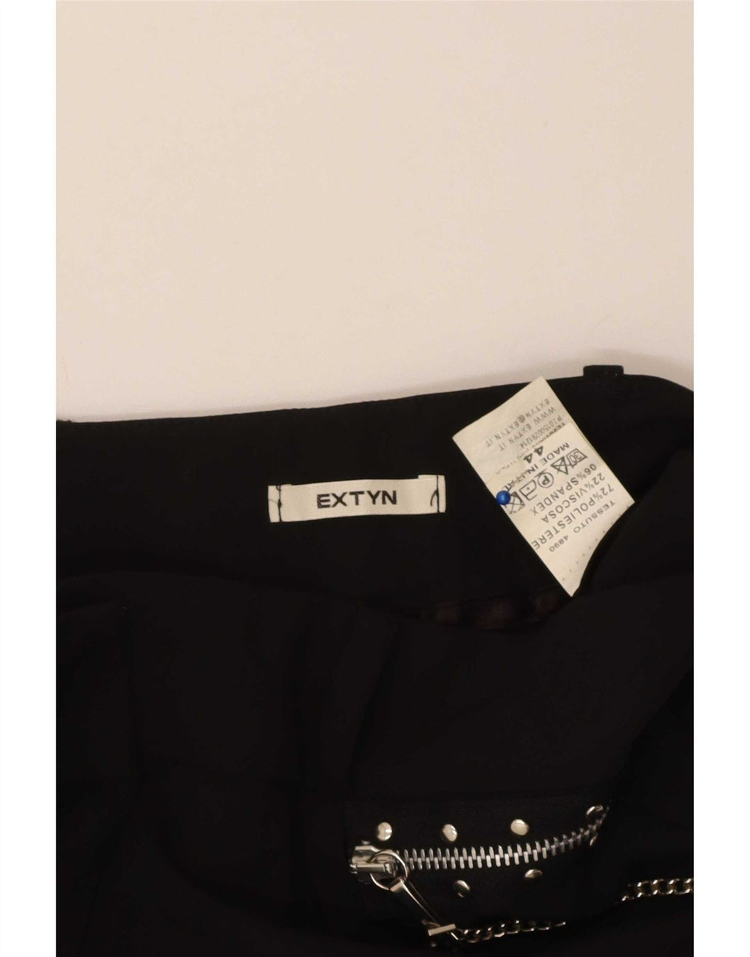 Extyn Damska prosta spódnica IT 44 Medium W30 Czarny poliester