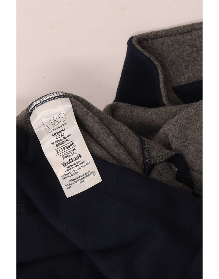 Męska kurtka polarowa Marks & Spencer UK 38, średni granatowy poliester
