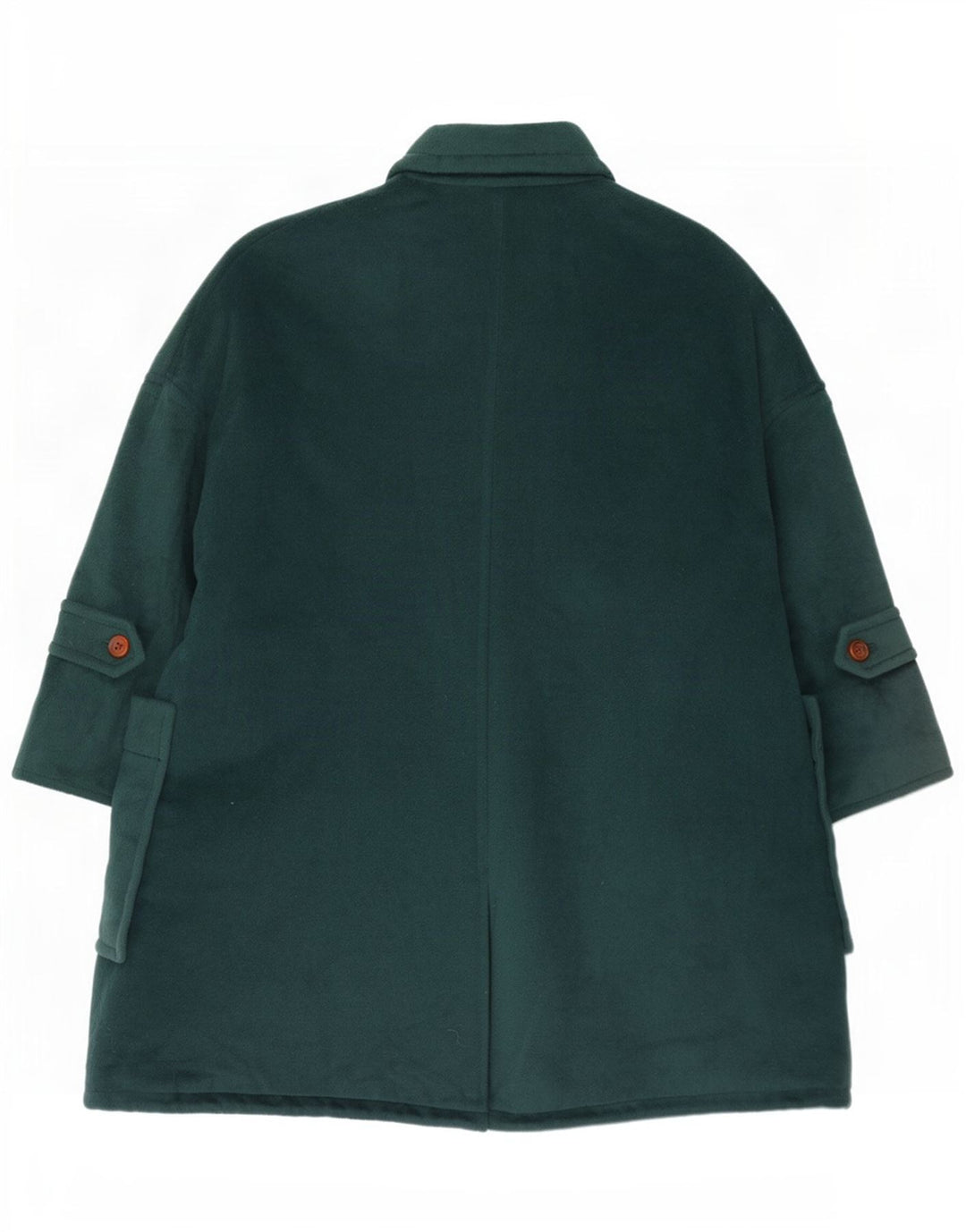 Damski płaszcz oversize Sportmax UK 12, średnia zielona wełna