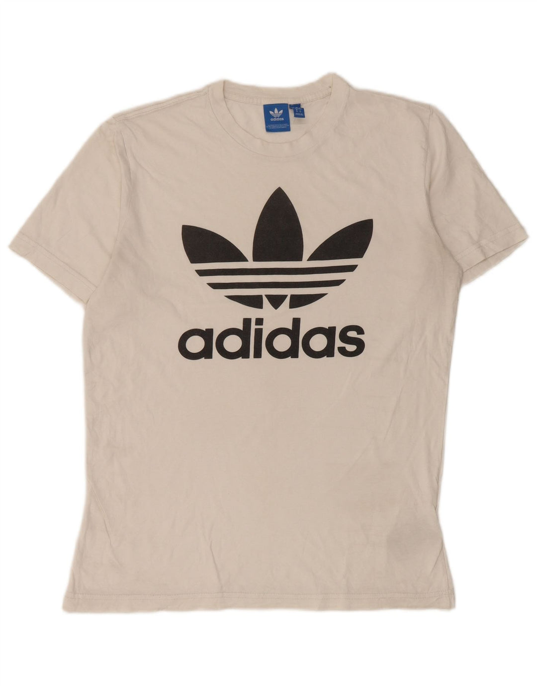 Męska koszulka z grafiką Adidas, średnia, biała bawełna