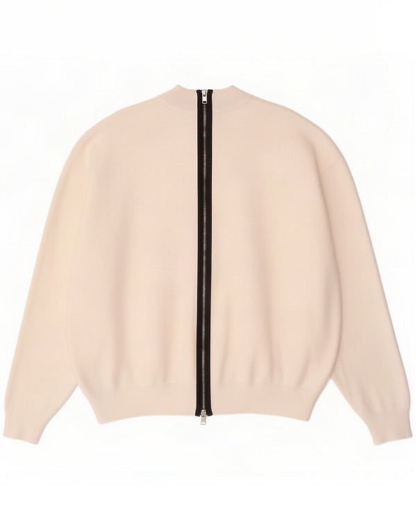 Damski sweter oversize Zara UK 14 Średniobiała wiskoza