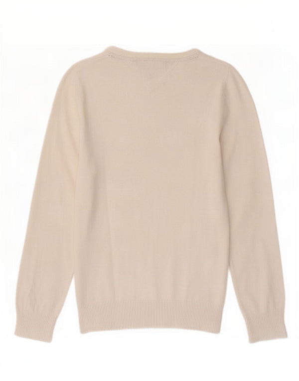 Damski sweter Tommy Hilfiger z dekoltem w łódkę UK 12 Średni biały