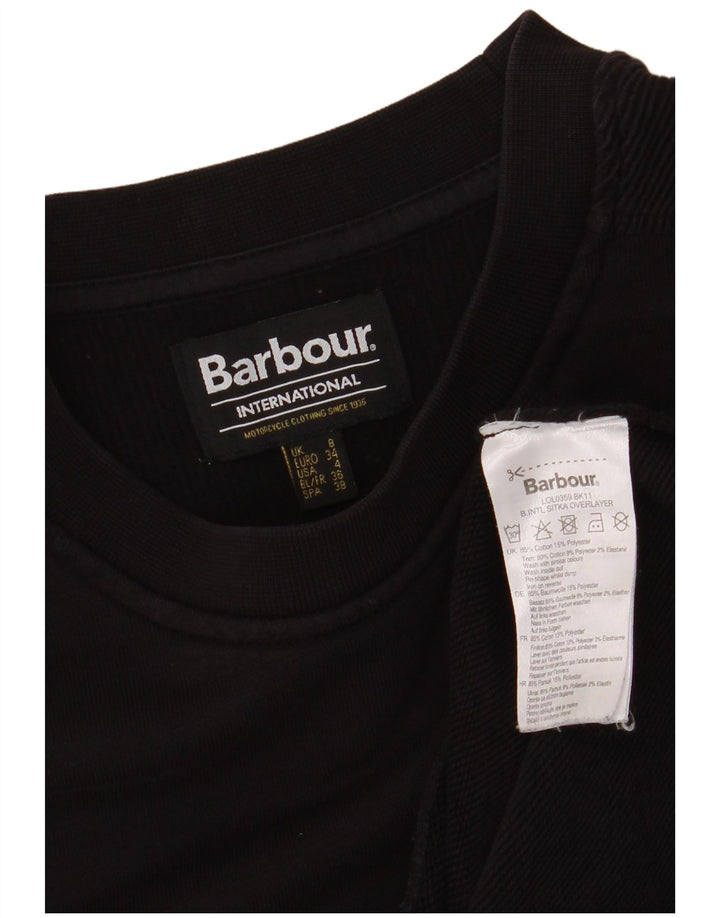 Damski sweter oversize BARBOUR UK 8, mały, czarny, bawełniany
