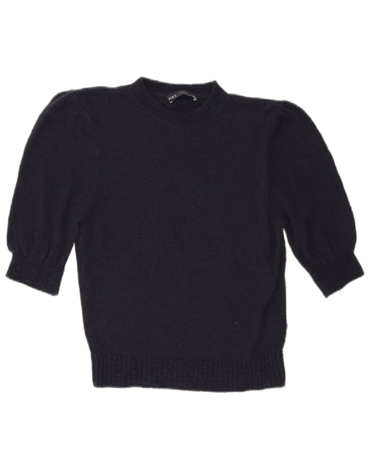 Sweter damski Marks & Spencer z okrągłym dekoltem, UK 12, średni granatowy