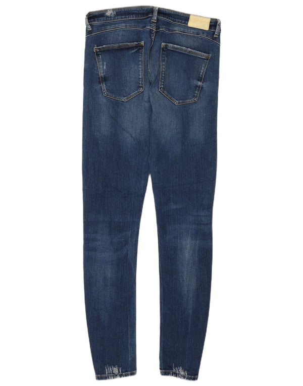 Damskie jeansy rurkowe Zara w trudnej sytuacji EU 40 Medium W30 L28 Niebieskie