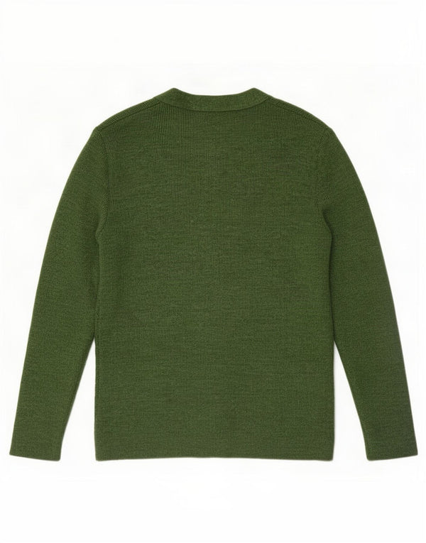 Sweter damski w stylu vintage, kardigan UK 12, średni zielony