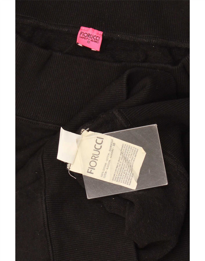 Damska bluza z grafiką Fiorucci Jumper UK 10, mała czarna bawełna