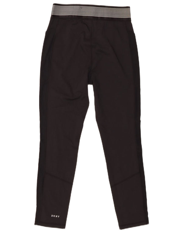 Damskie legginsy Dkny Graphic Crop UK 12, średni czarny poliester