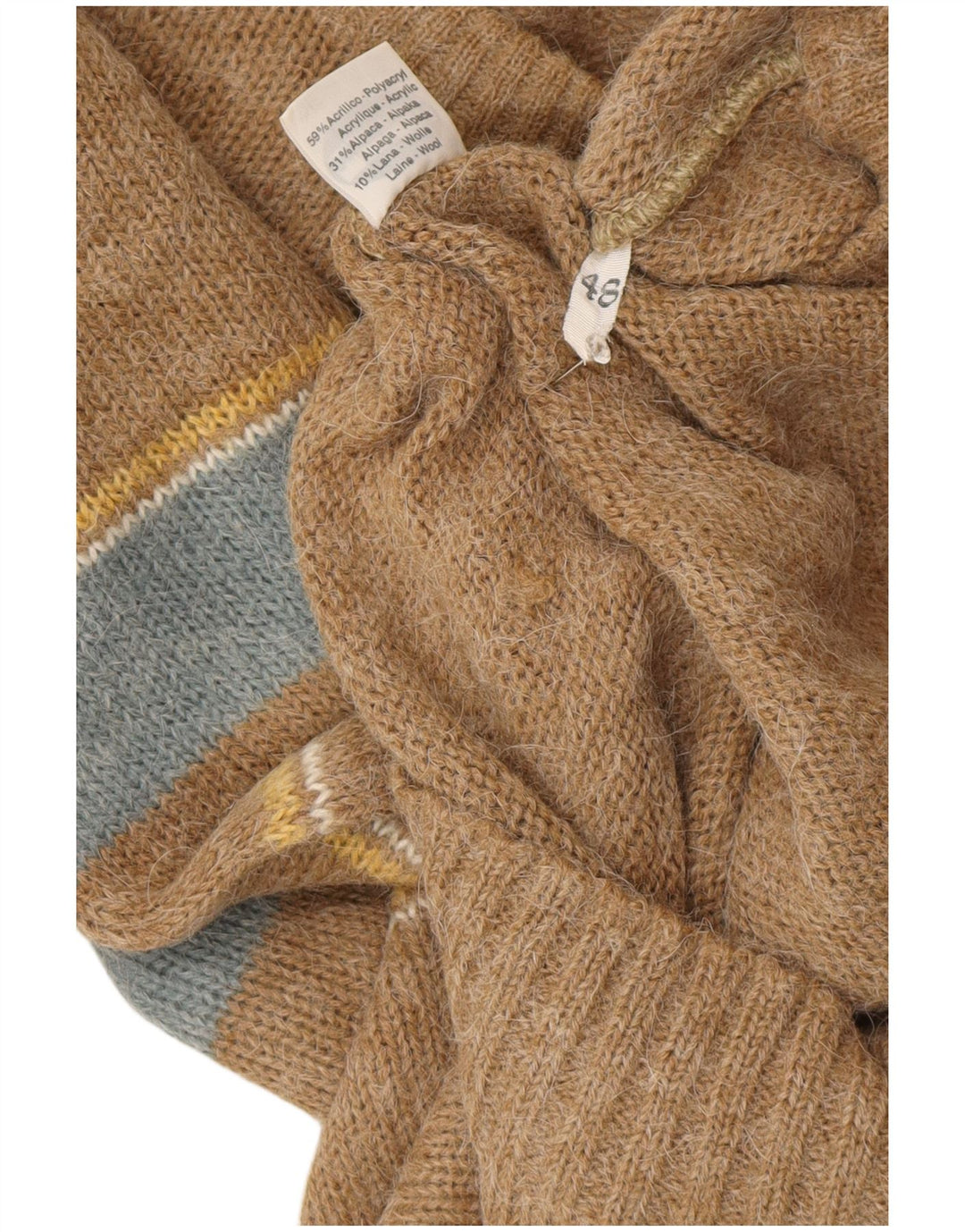 Męski sweter z okrągłym dekoltem Portobello IT 48 w kolorze średniego brązu