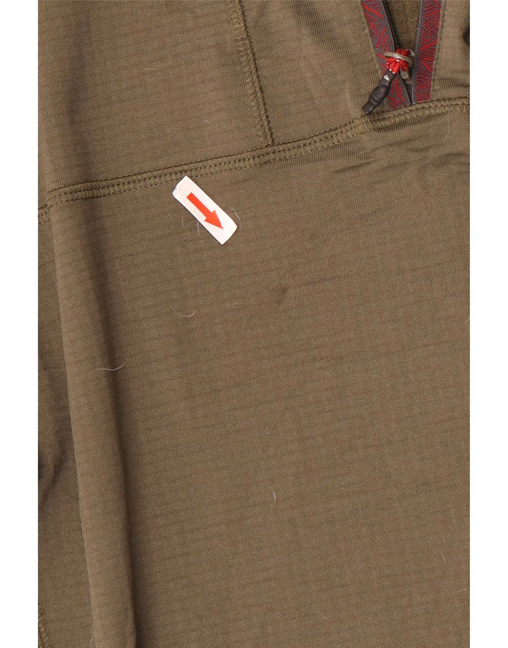 Męski sweter z kapturem i zamkiem błyskawicznym Quiksilver, duży, poliestrowy khaki